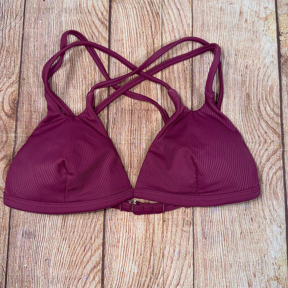 Endless Sun Juniors Small (3-5) Strappy Bikini Top in Plum